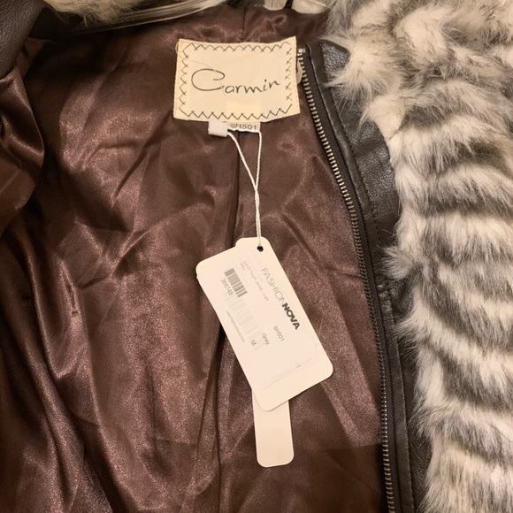 Faux Fur Zip Up Jacket - Picture 3 of 7